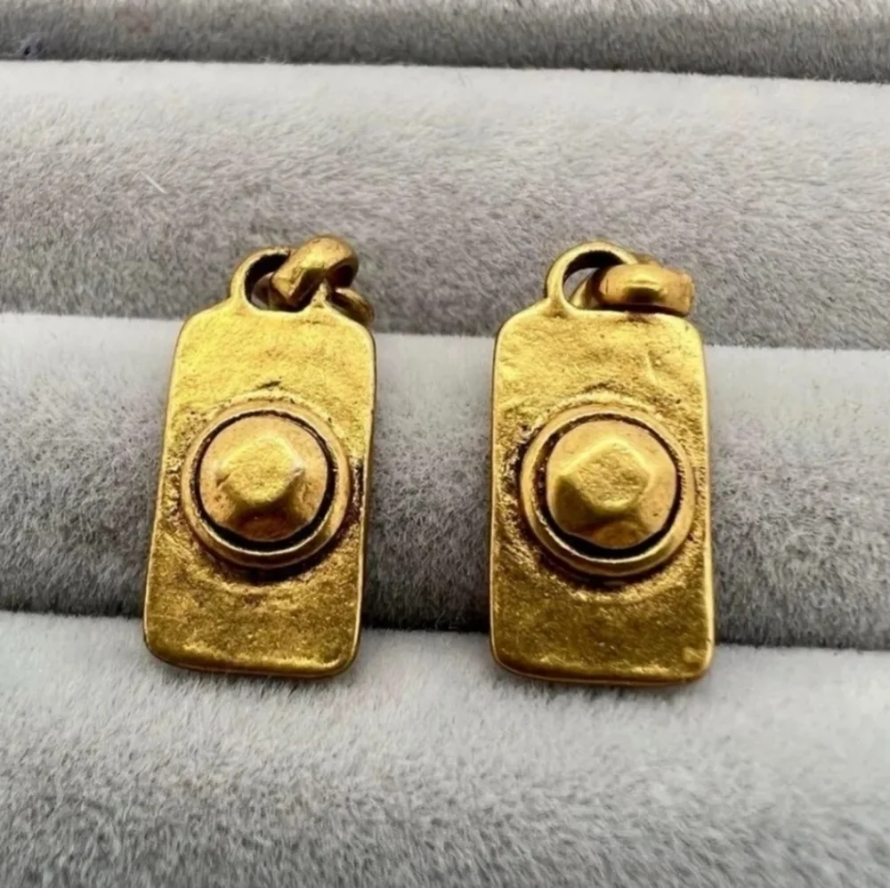 Chanel Vintage Gold Earring Tag Charms includes a COA